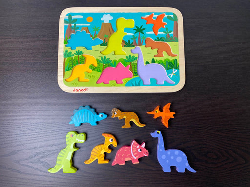 secondhand Janod Chunky Puzzle, Dinosaurs