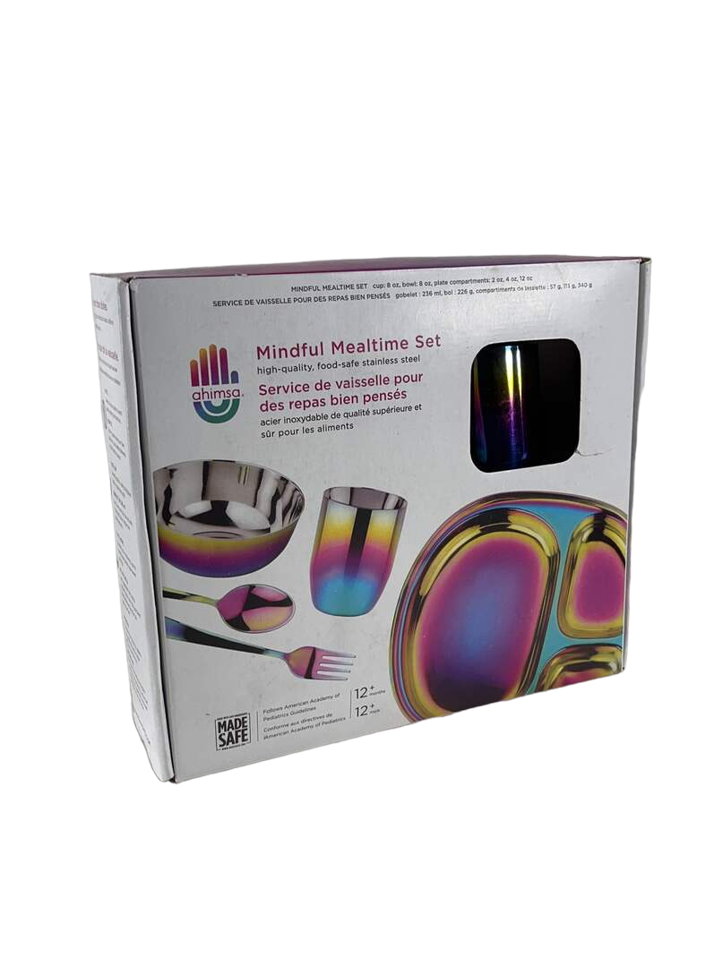 Ahimsa Mindful Mealtime Set - 5 Pieces - Rainbow