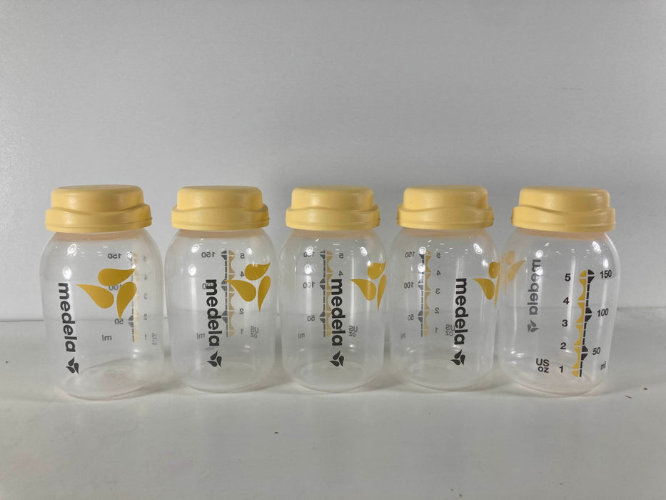 Shop Medela Breast Milk Collection and Storage Bottles with Solid Lids, 5pk, 5oz at GoodBuy Gear