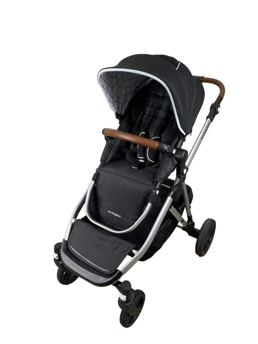 secondhand Mockingbird Single to Double Stroller, 2022, Silver with Penny Leather, Windowpane, Black