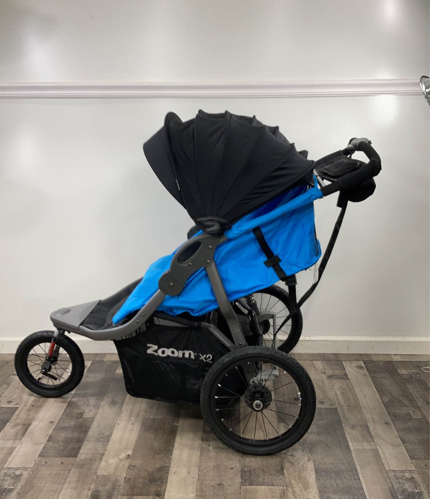 Joovy Zoom X2 Double Jogging Stroller, 2021, Glacier