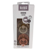 Shop BIBS Boheme Natural Rubber Pacifier 2 Pack, Vanilla/Peach, Size 1 (0+ months) at GoodBuy Gear