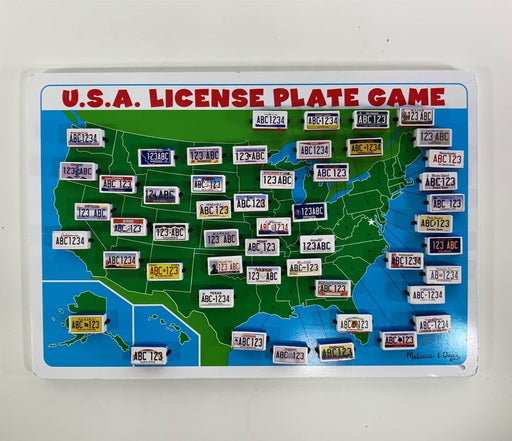 used Melissa & Doug USA License Plate Game