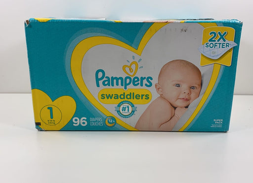 used Pampers Swaddlers Diapers, Size 1