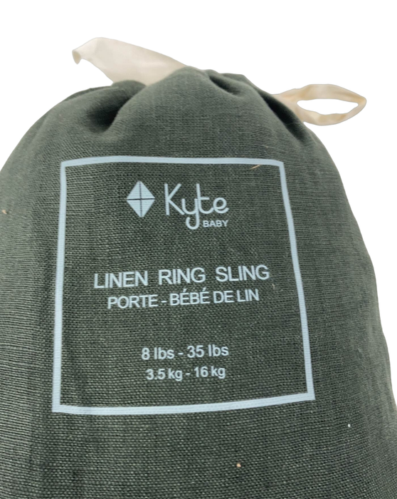 secondhand Kyte Baby Linen Ring Sling, Evergreen