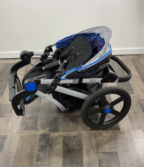 secondhand Delta Children J Is For Jeep Cross-country All-terrain Jogging Stroller, 2017, Trek Blue Tonal, -Black & Blue