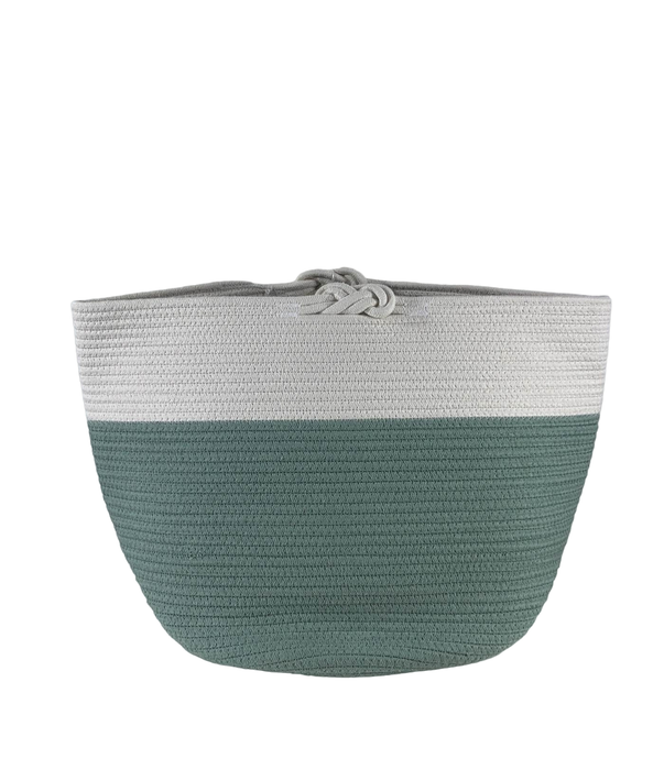 secondhand Sprucely Large Rope Basket, Sage