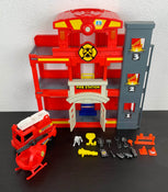 used Kid Connection Fire Station Vehicle Playset