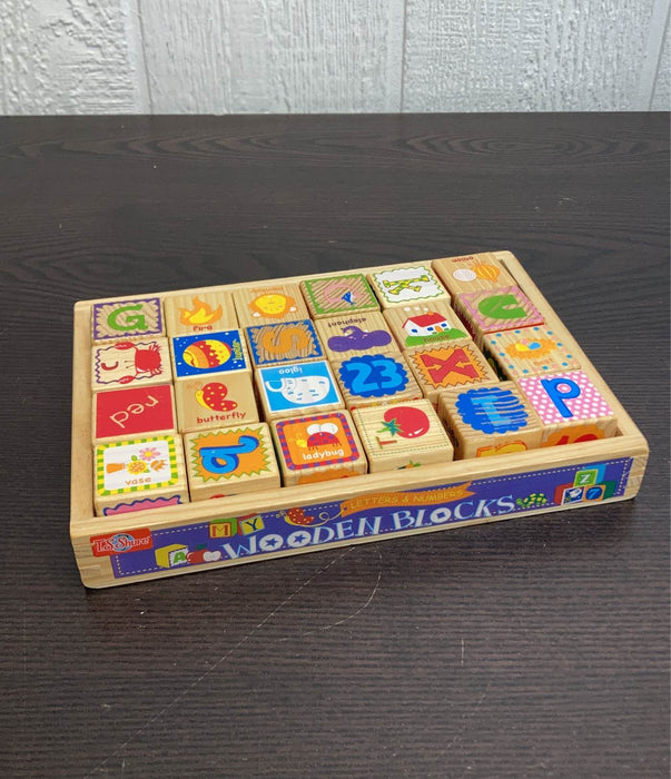 used T.S. Shure Alphabet Cutesie Wooden Blocks