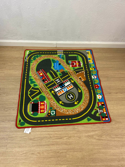 used Melissa & Doug Round The Town Road Rug & Car Set