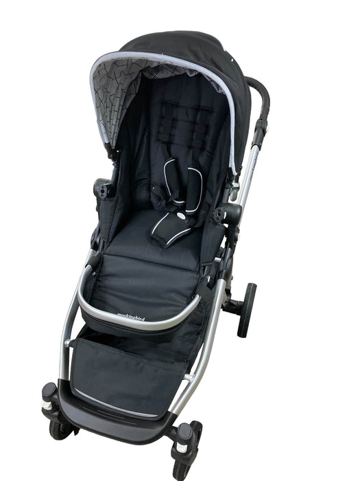 used Mockingbird Single to Double Stroller, 2022, Silver with Penny Leather, Windowpane, Black