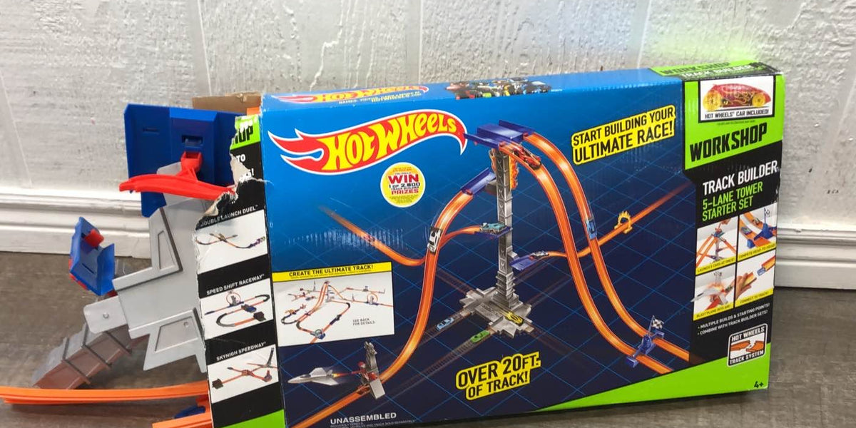 Hot Wheels Track Builder 5-Lane Tower Starter Set