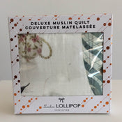 used LouLou Lollipop Deluxe Muslin Baby Quilt, London