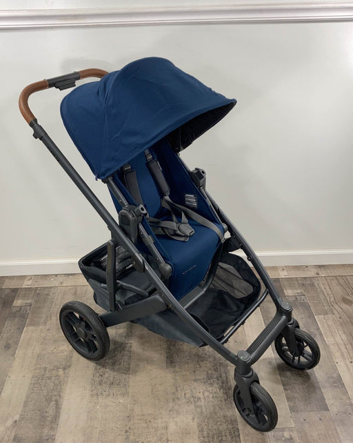 secondhand UPPAbaby VISTA V2 Stroller, 2021, Gregory (Blue Melange), Stroller only Bassinet not included missing bumper bar