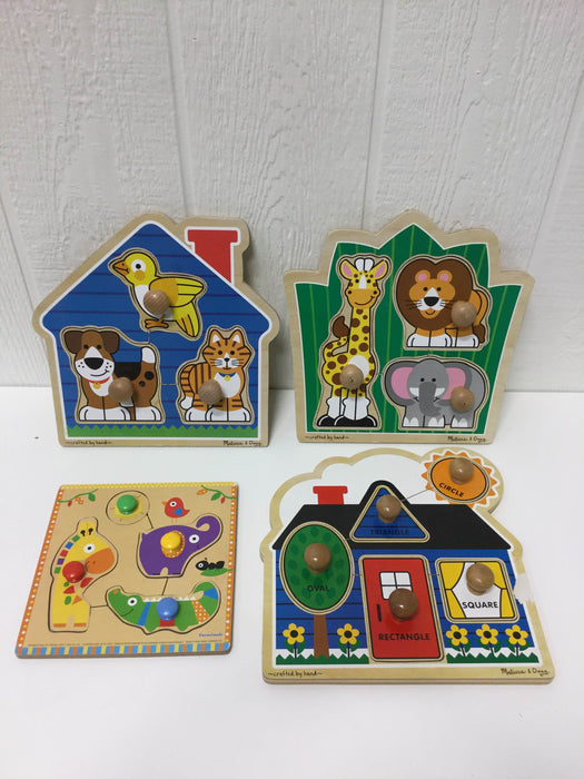 used BUNDLE Melissa & Doug Wooden Puzzles