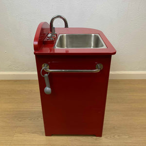 Pottery Barn Kids Child Size RED Retro Sink Kitchen Set Stove