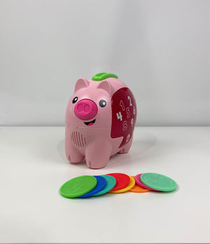 Fisher-Price Laugh & Learn Smart Stages Piggy Bank, Cha-ching! WORKING !!!