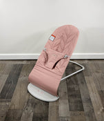 used BabyBjorn Bouncer Bliss, Light Gray Frame, Dusty Pink Cotton Petal Quilt