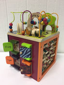 used B. Toys Zany Zoo Wooden Activity Cube