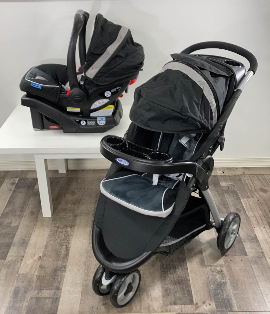 Graco FastAction Fold Sport Click Connect Travel System, Gotham, 2022