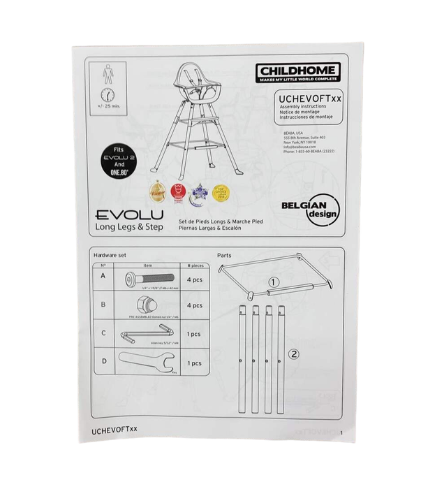 Shop Childhome Evolu Extra Set Long Legs And Footrest at GoodBuy Gear