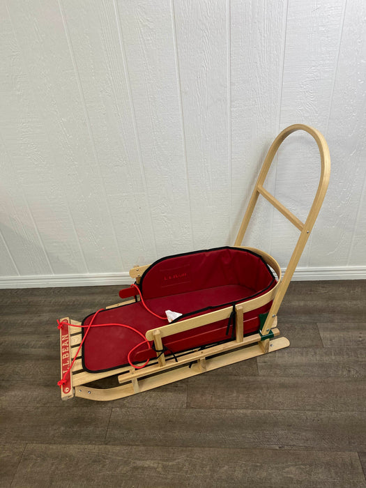 used L.L. Bean Kids’ Pull Sled and Cushion Set