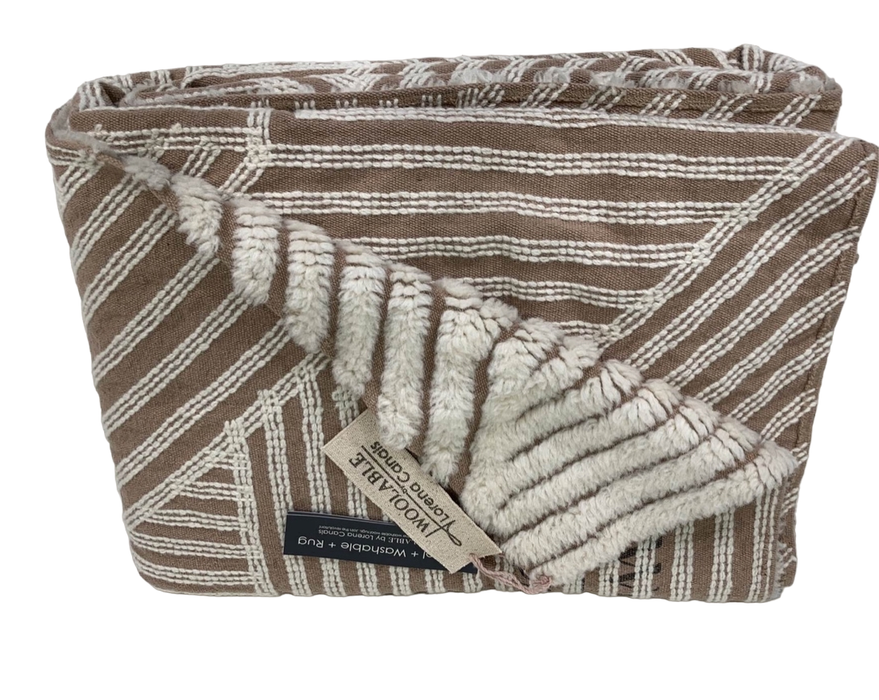 Shop Lorena Canals Almond Valley Woolable Rug, 5’7”x7’10” at GoodBuy Gear