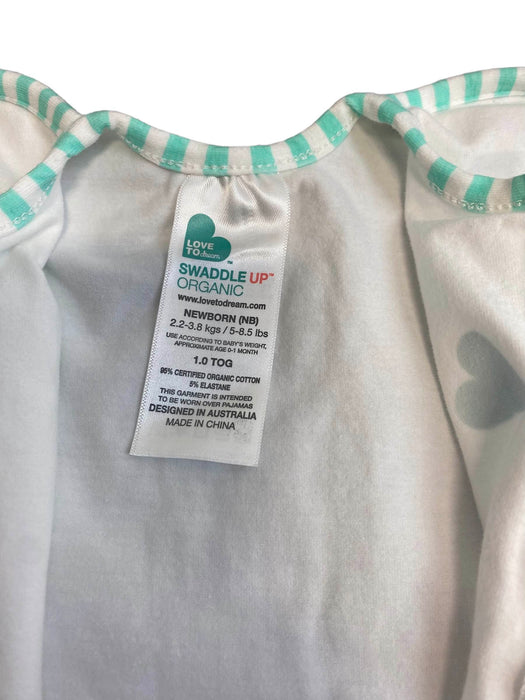 Love To Dream Organic Swaddle UP Original 1.0 Sleep Sack, Newborn, Celestial Dot Mint