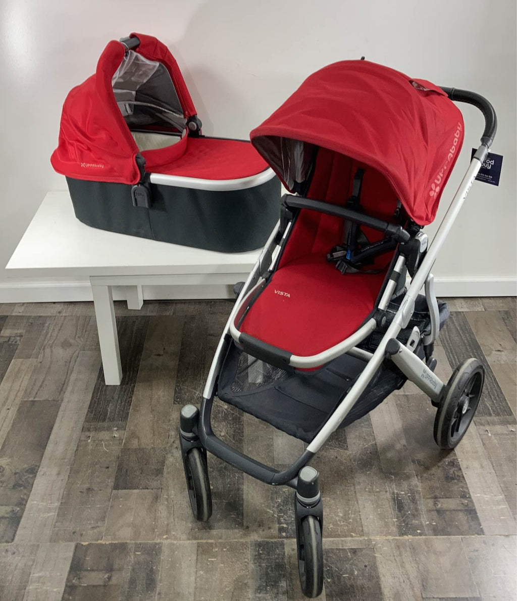 uppababy vista denny UPPAbaby VISTA Stroller, Denny (Red Melange), 2018
