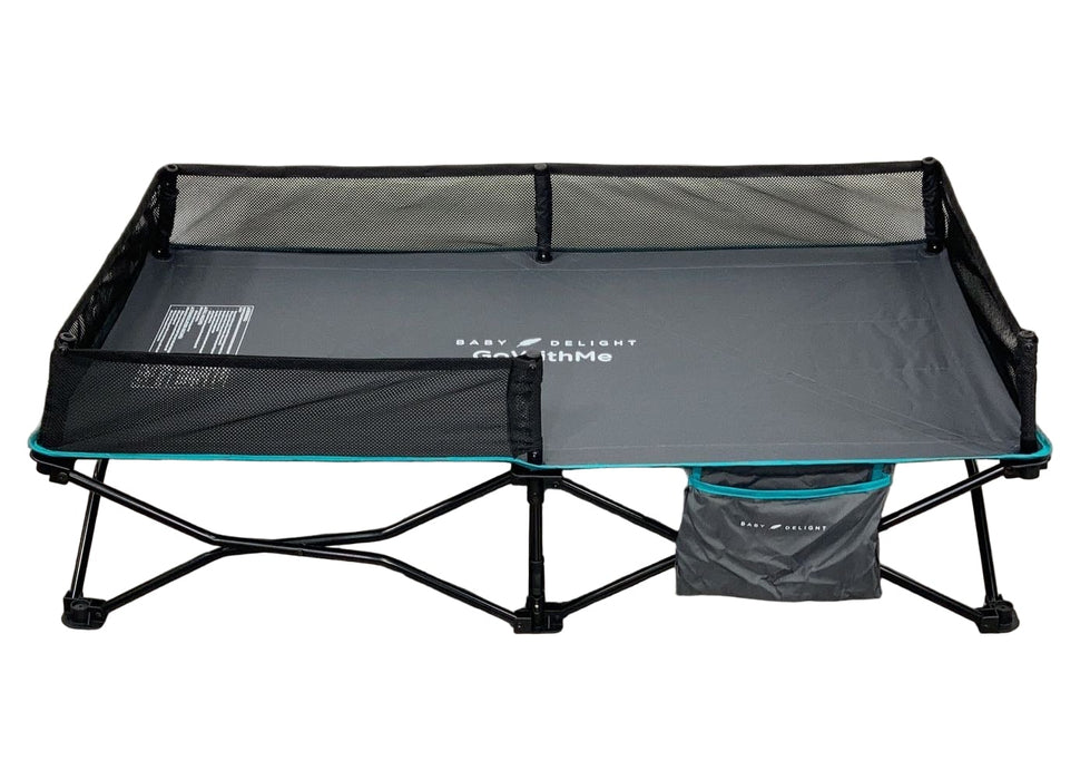 Shop Baby Delight Go With Me Bungalow Deluxe Portable Travel Cot, Teal/Grey at GoodBuy Gear
