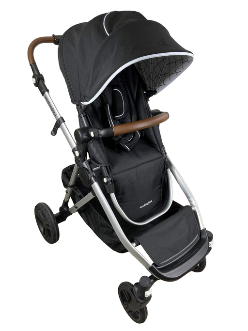 used Mockingbird Single to Double Stroller, 2022, Silver with Penny Leather, Windowpane, Black