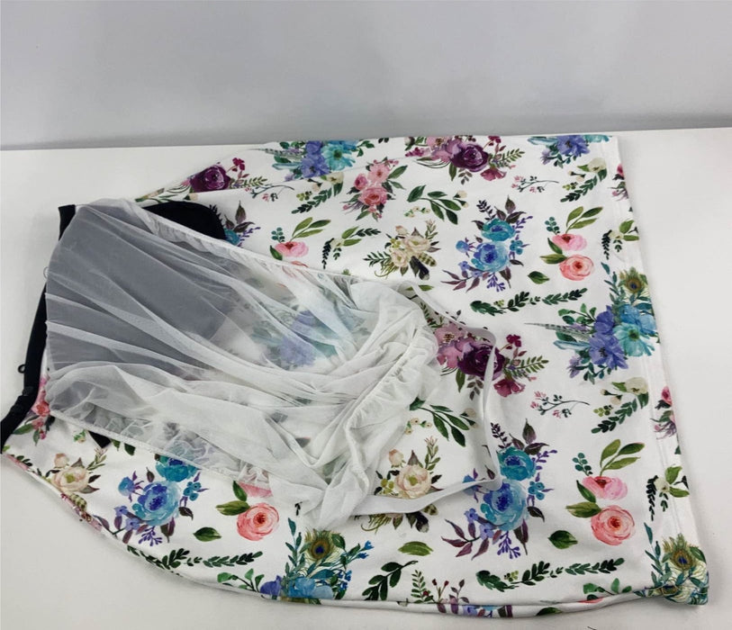 secondhand Acrabros Baby Car Seat Cover, white floral