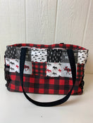 used A Stitch Above The Clouds Little Man Moose With Plaid Diaper Bag