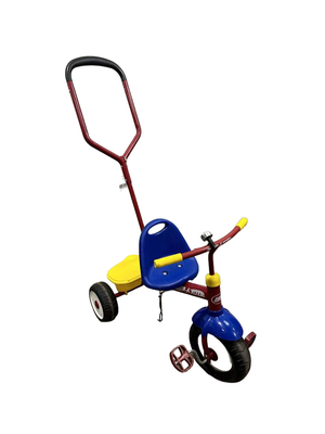 Radio flyer tricycle blue red best sale and yellow