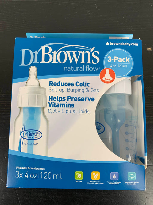 used Dr. Brown’s Original Baby Bottles, 4oz, 3 Pack