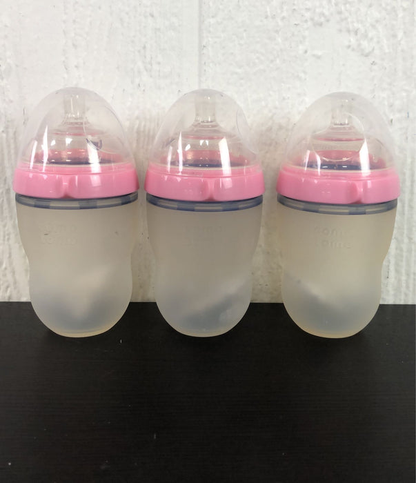 used Comotomo Baby Bottle Bundle, Pink, 8oz