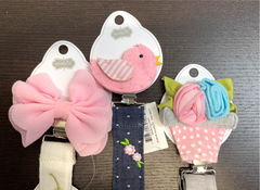 secondhand Mud Pie Pacifier Clip, Set Of 3