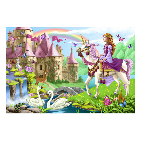 used Melissa & Doug Floor Puzzle, Fairytale Castle