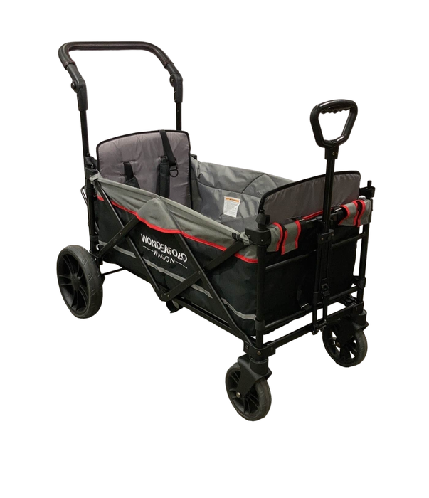 used Wonderfold X2 Push + Pull Double Stroller Wagon, 2021, Black