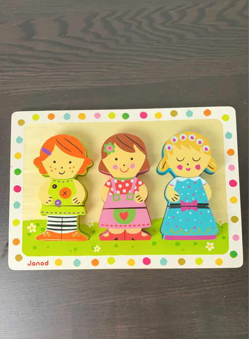 used Janod Chunky Puzzle, Dolls