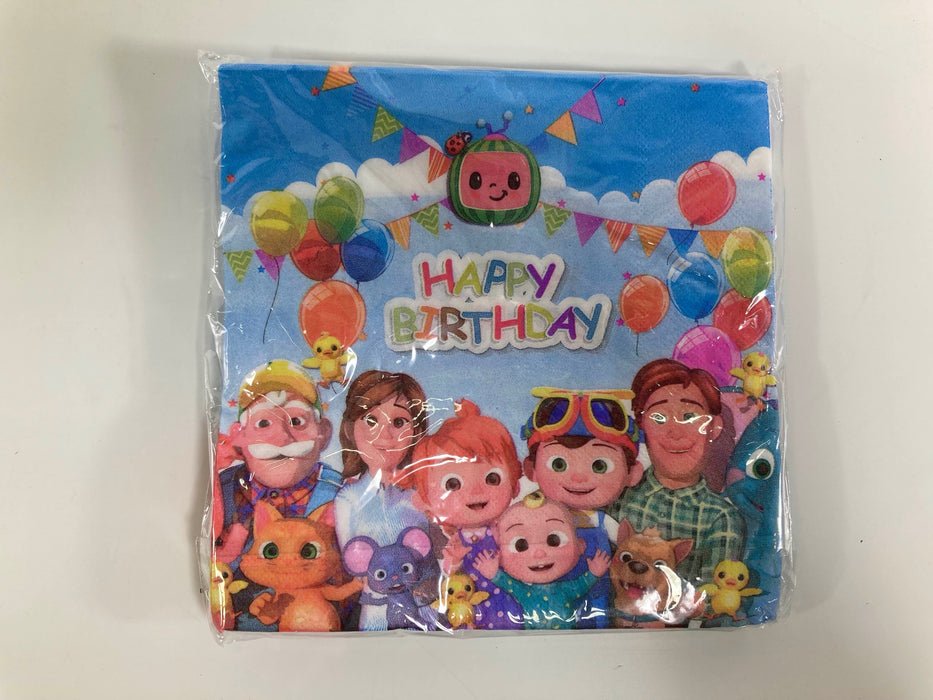 used Cocomelon Birthday Party Supplies 170 Piece