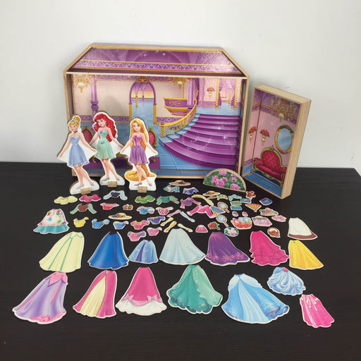 used Disney Princesses Wooden Doll Magnetic Dress Up Set