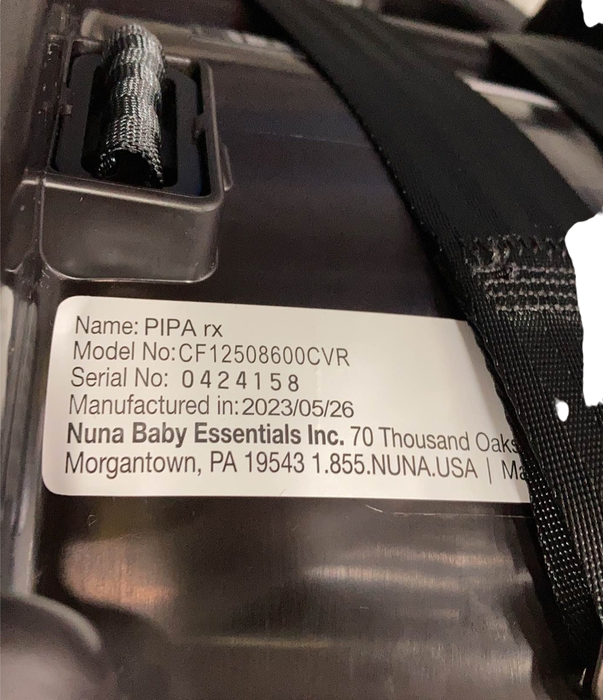 Nuna PIPA rx Infant Car Seat with RELX Base, 2023, Caviar