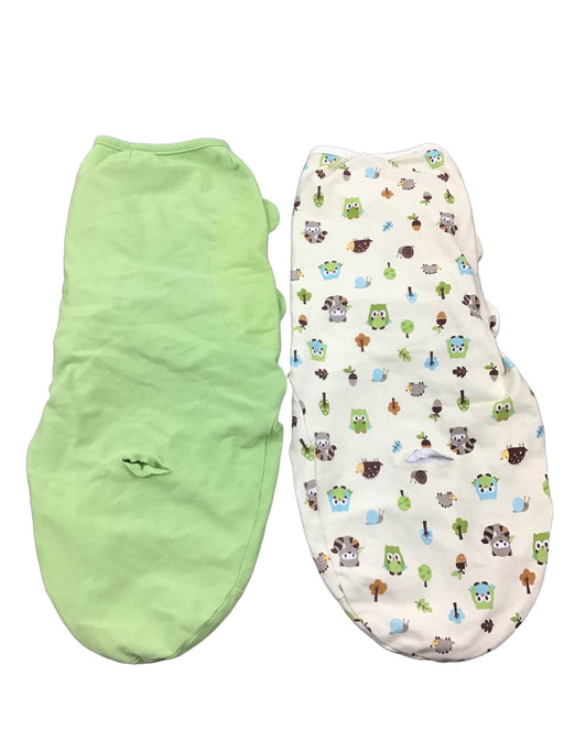 secondhand Summer Infant SwaddleMe Original Swaddle Wrap 2pk, Large (3-6 Months), Woodland Friends