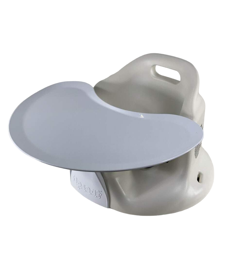 Upseat Baby Floor Chair and Booster Seat with Tray, White