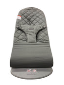 secondhand BabyBjorn Bouncer Bliss, Dark Gray Frame, Anthracite Cotton Classic Quilt