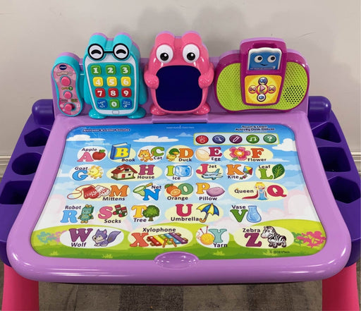 secondhand VTech Touch And Learn Activity Desk, /pink