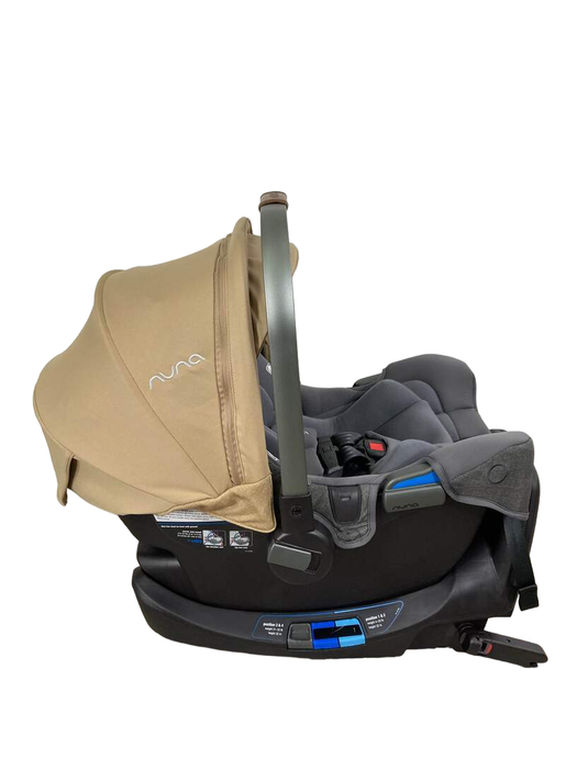 secondhand Nuna PIPA rx Infant Car Seat with RELX Base, 2022, camel