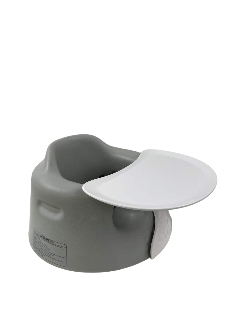 Grey bumbo seat online with tray