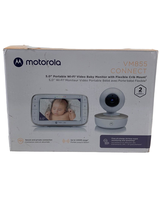 used Motorola MBP855CONNECT Portable 5-Inch Color Screen Video Baby Monitor with Wi-Fi and One Camera